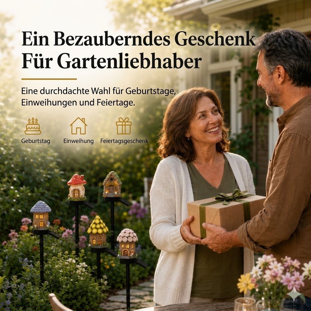✨🍄Solar-Gartenleuchte im Märchenpilz-Design💡