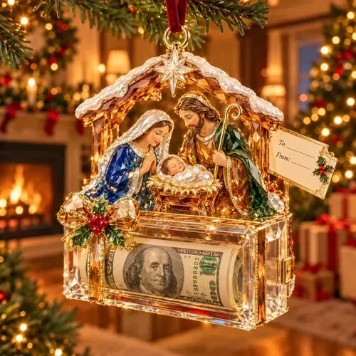 Holy Night Nativity ornament option