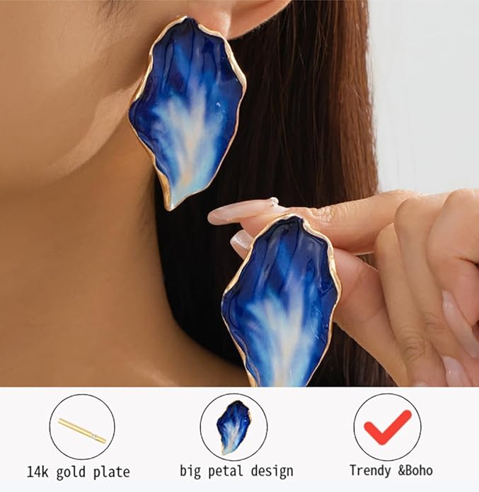 Chunky Gold Dangle Statement Earrings for Women