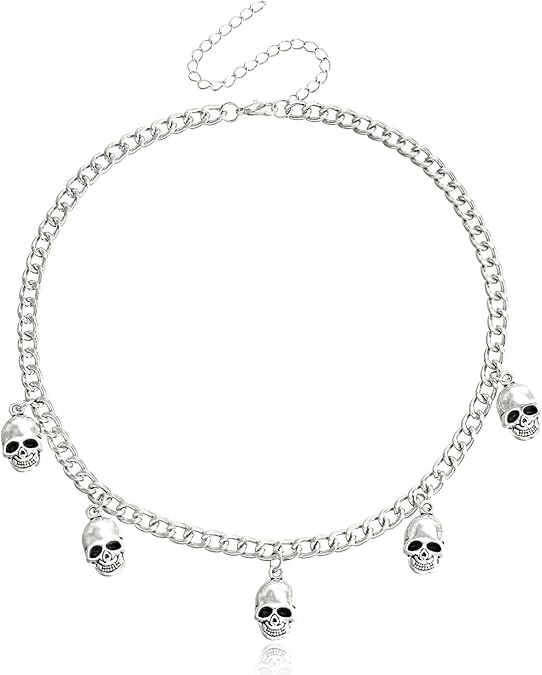 Gothic Skull Alloy Choker Necklace