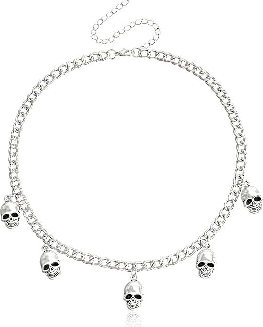 Gothic Skull Alloy Choker Necklace