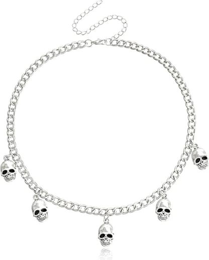 Gothic Skull Alloy Choker Necklace