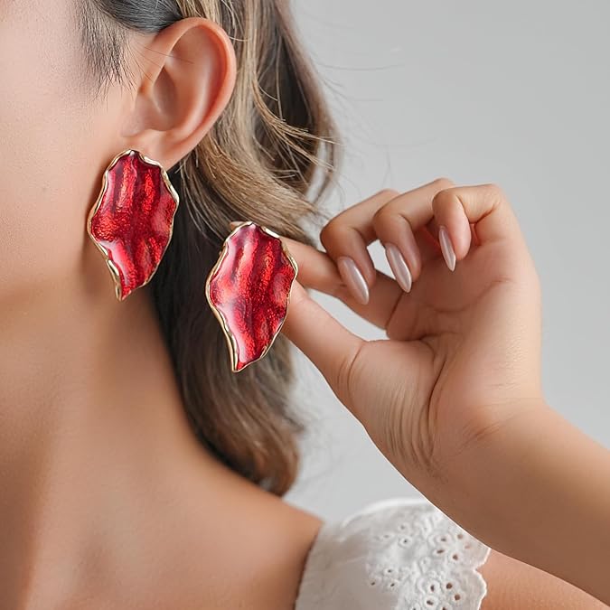 Chunky Gold Dangle Statement Earrings for Women