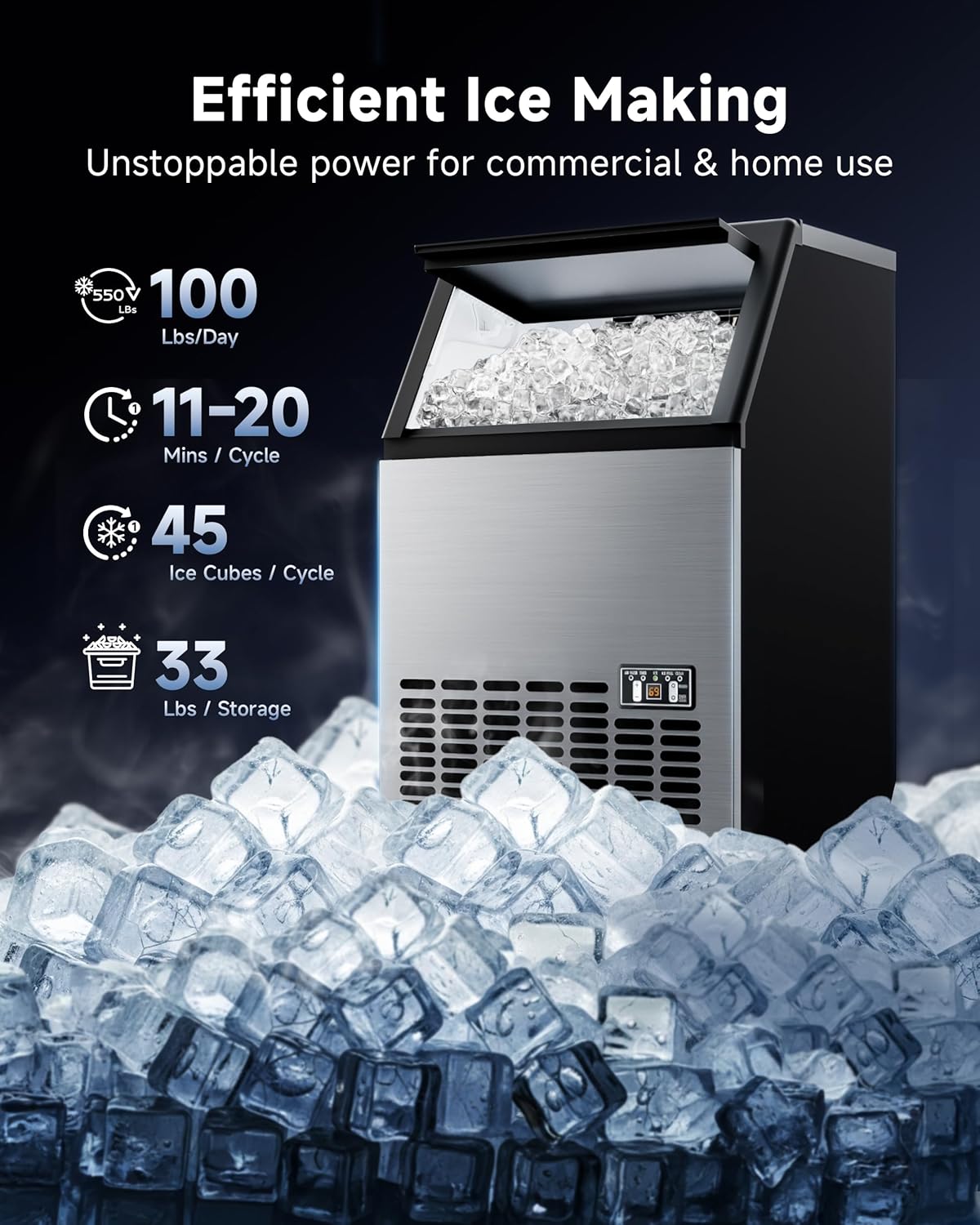 Commercial-Grade Cube Commercial Ice Machine