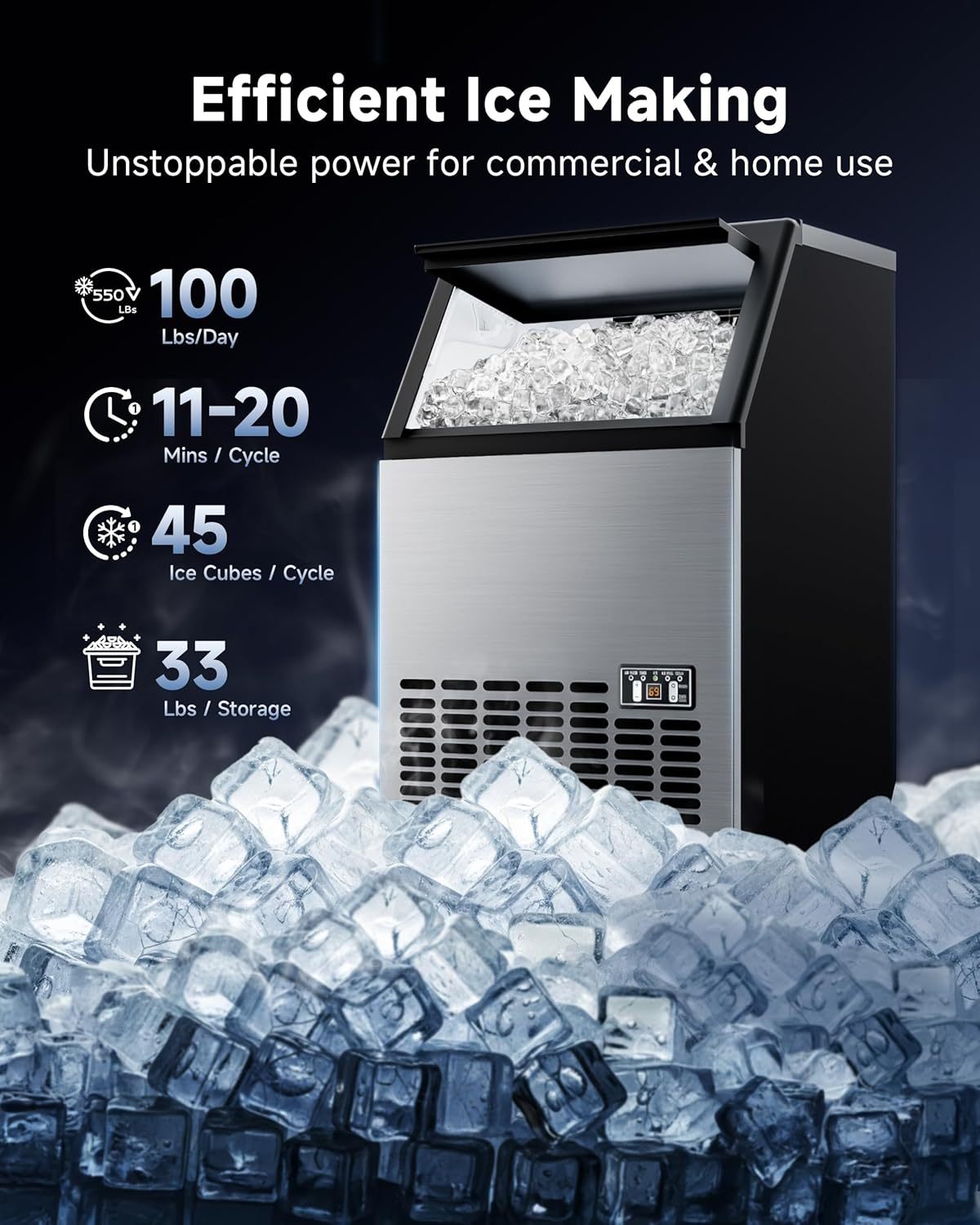 Commercial-Grade Cube Commercial Ice Machine