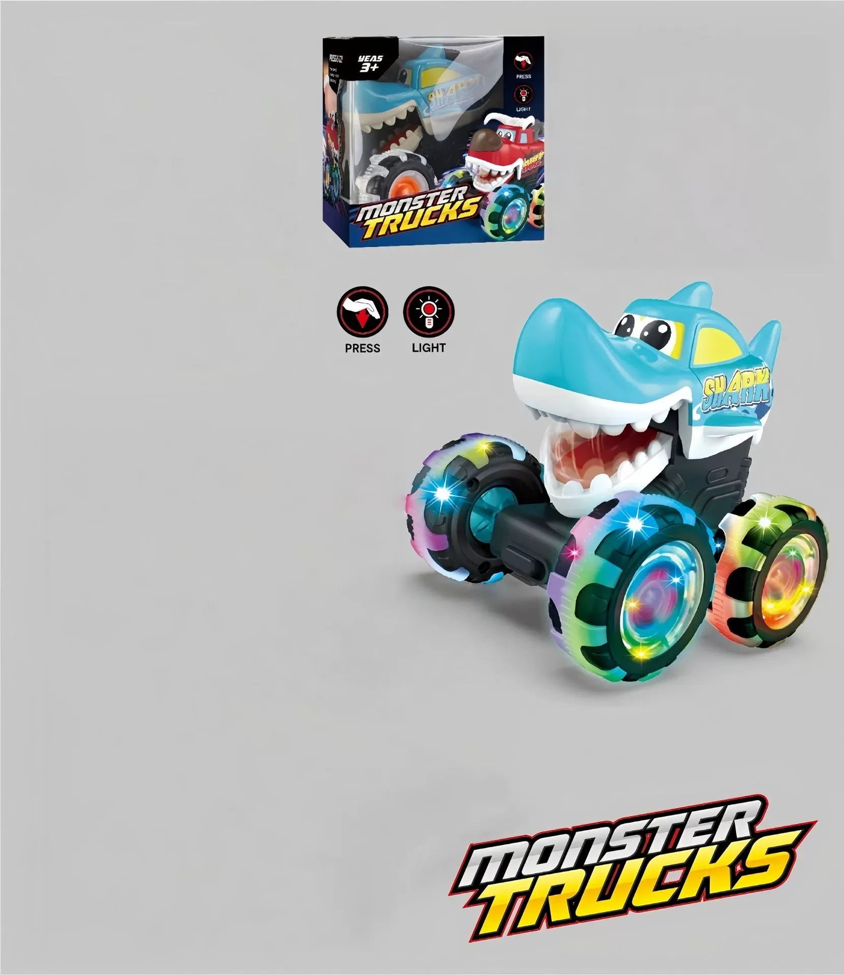 🚗🚗 Monster Truck + Efekty świetlne, nieskończona zabawa, od której nie możesz przestać grać!