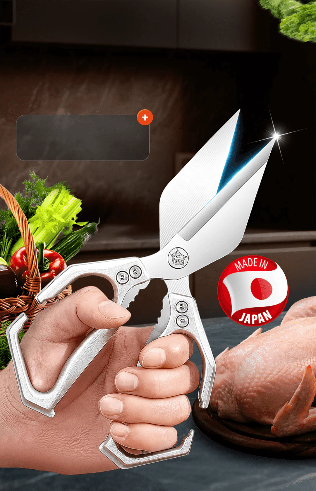 Mocne nożyce kuchenne do kości kurczaka, grube, uniwersalne, do domu