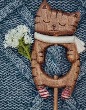 🔥🔥 Нова година специална оферта!! 🐶🪵 Дървени брошки с животни (Купи 1, вземи 1 безплатно)