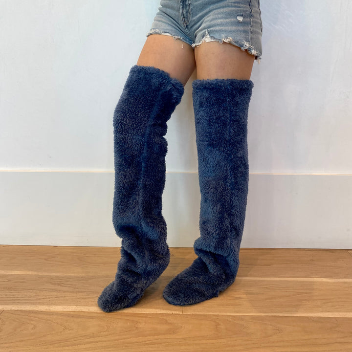 Fuzzy Legs Sock Slipper