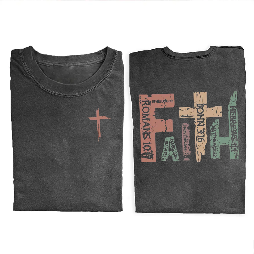 Retro Faith Christian T-shirt-Lulueye