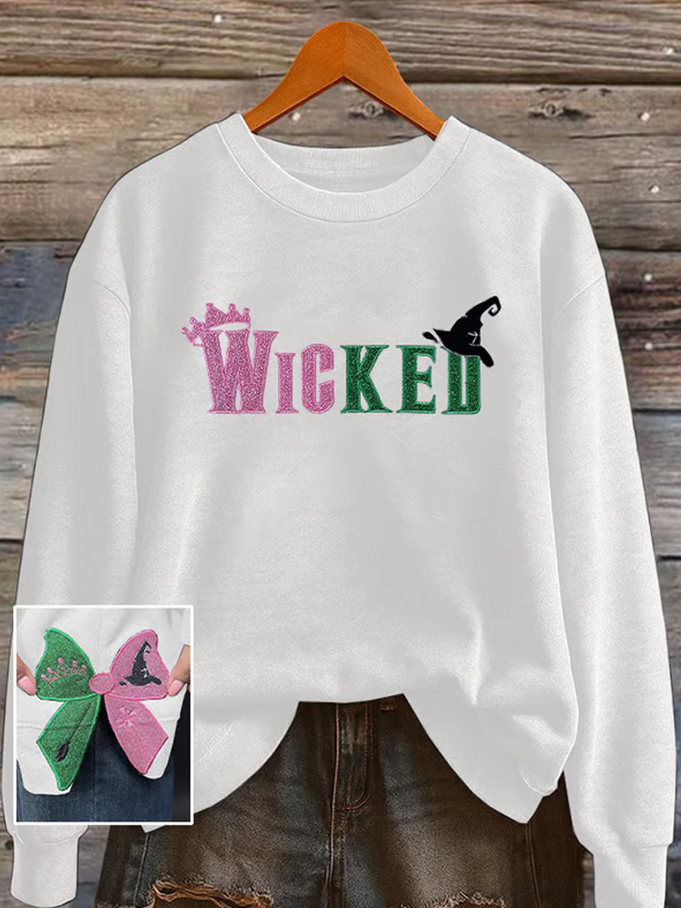 Women's Halloween witch slit casual sweatshirt
