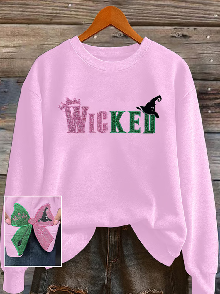 Women's Halloween witch slit casual sweatshirt