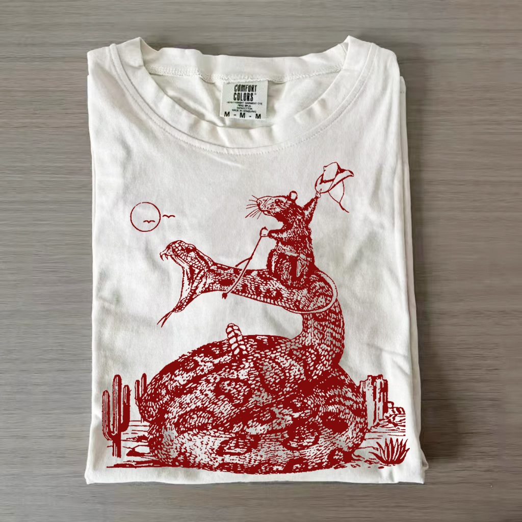 Funny Cowboy Mouse T-shirt