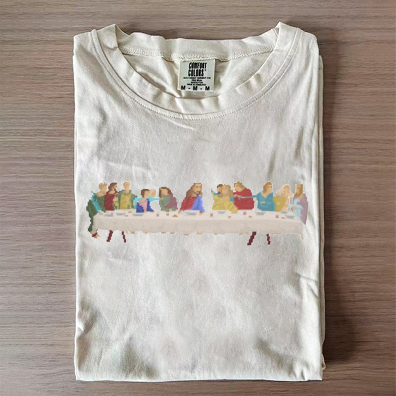 Retro The Last Supper T-shirt-Lulueye