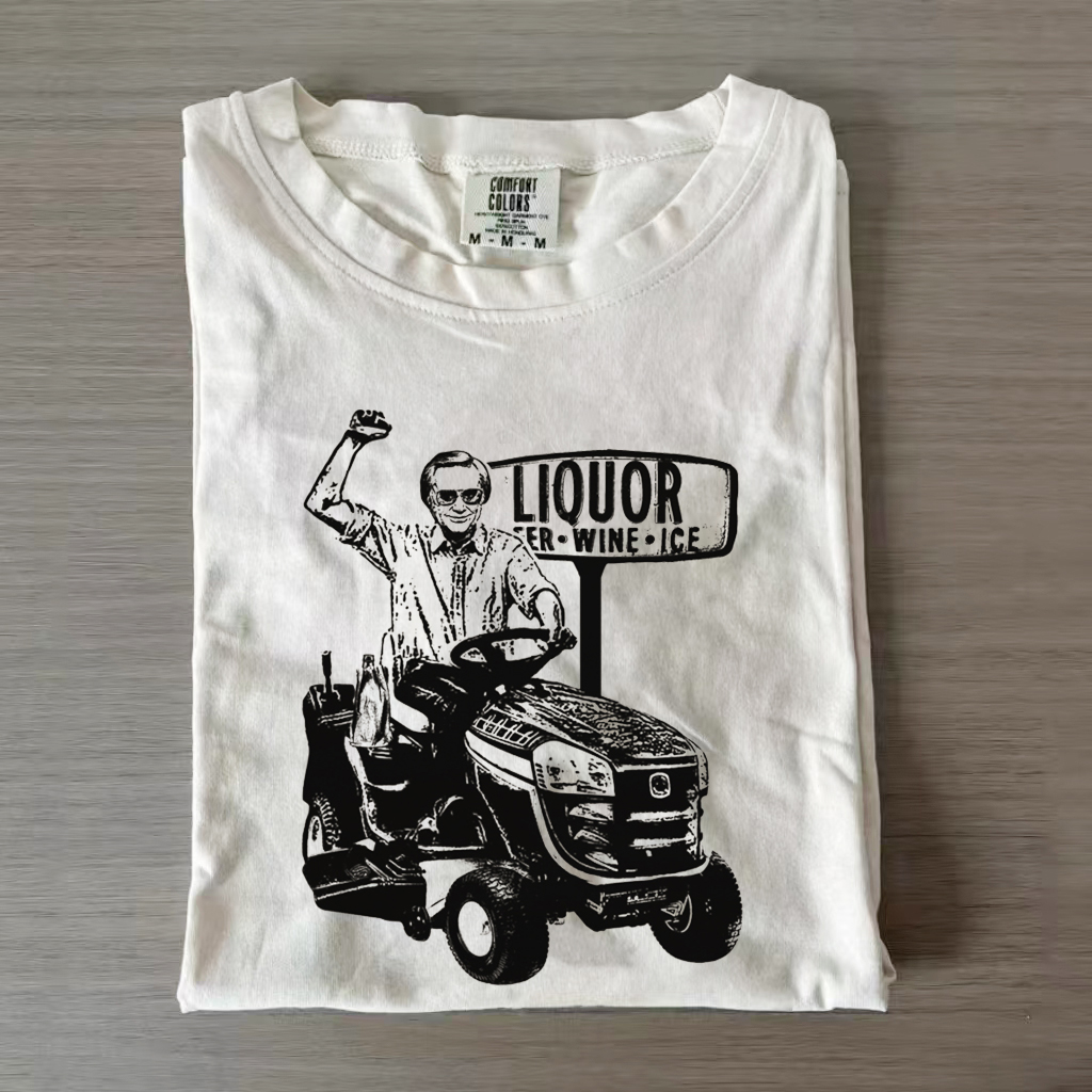 Vintage Country Music Hillbilly Riding Lawn Mower T-Shirts for Men and Women