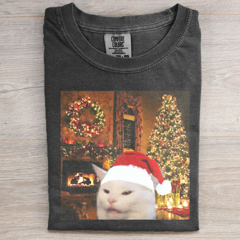 Cute Christmas Cat meme T-shirt