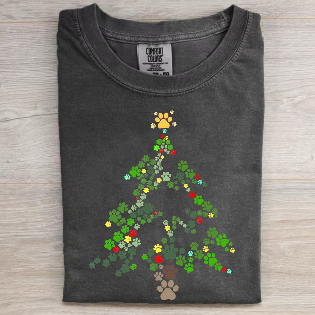Paw Christmas Tree T-Shirt/Sweatshirt