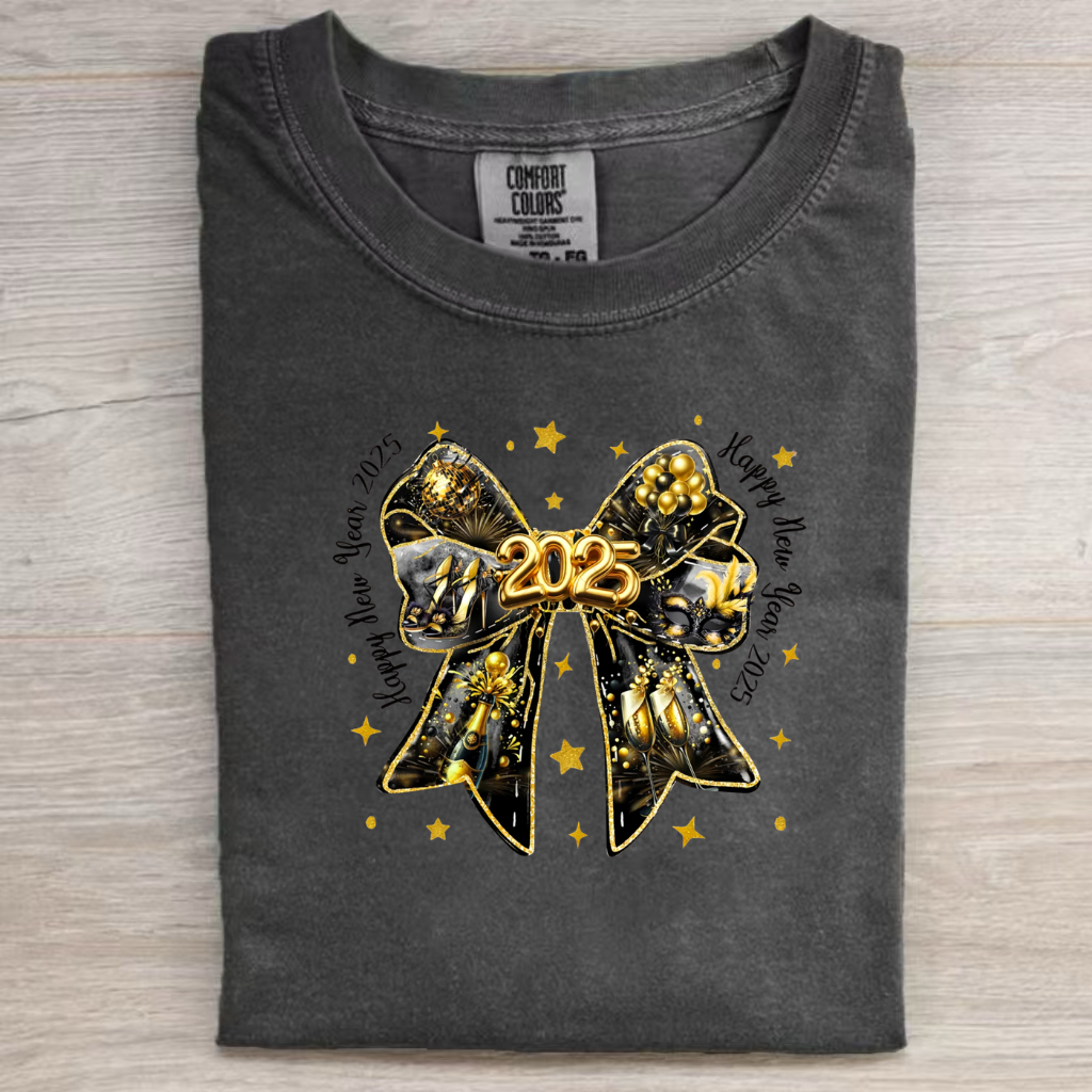 Vintage New Year Bow 2025 T-shirt/Sweatshirt