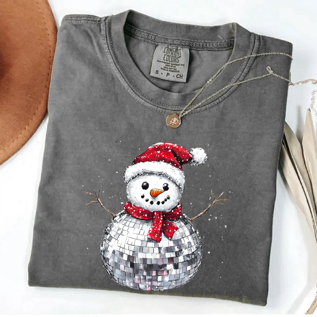 Comfort Colors Christmas Snowman T-Shirt