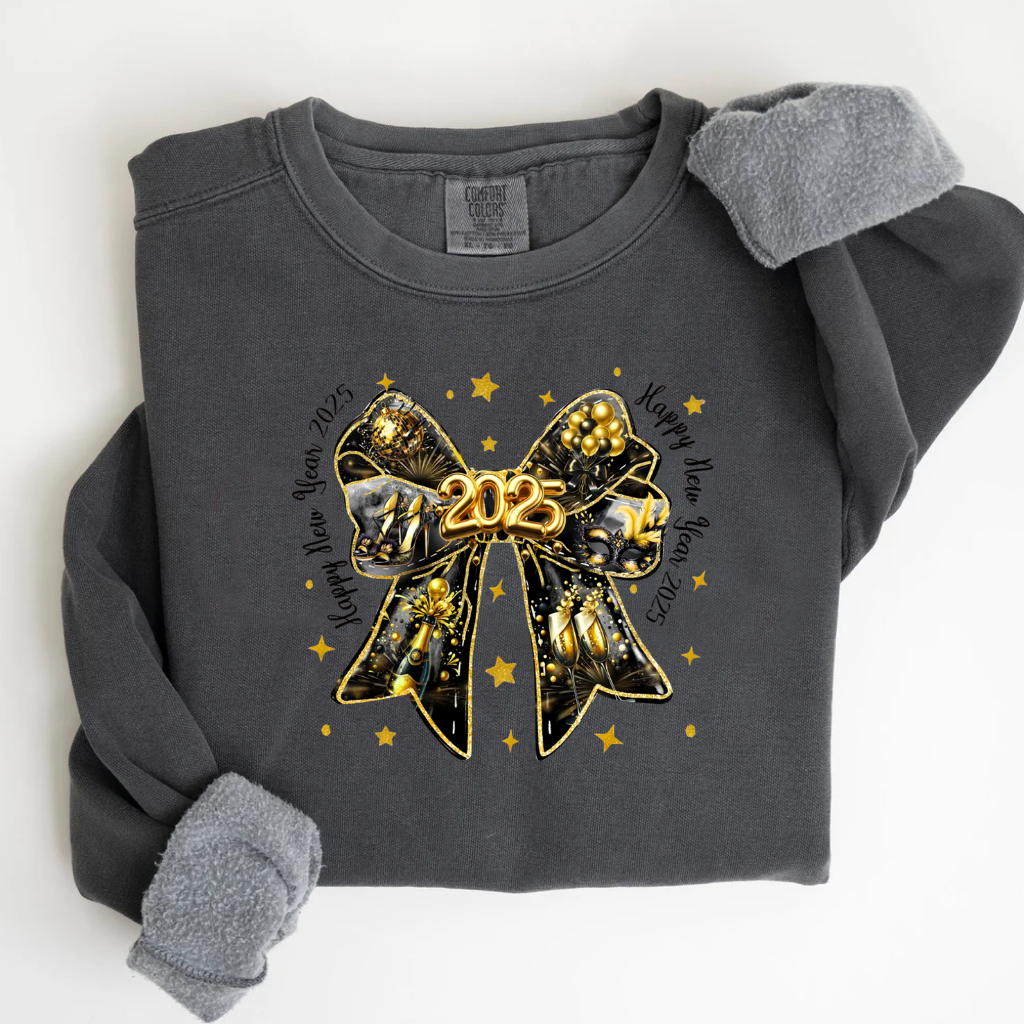 Vintage New Year Bow 2025 T-shirt/Sweatshirt