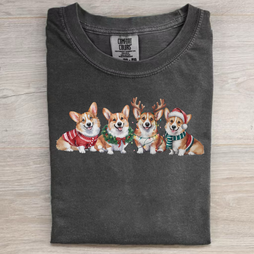 Corgi Dog Christmas T-Shirt