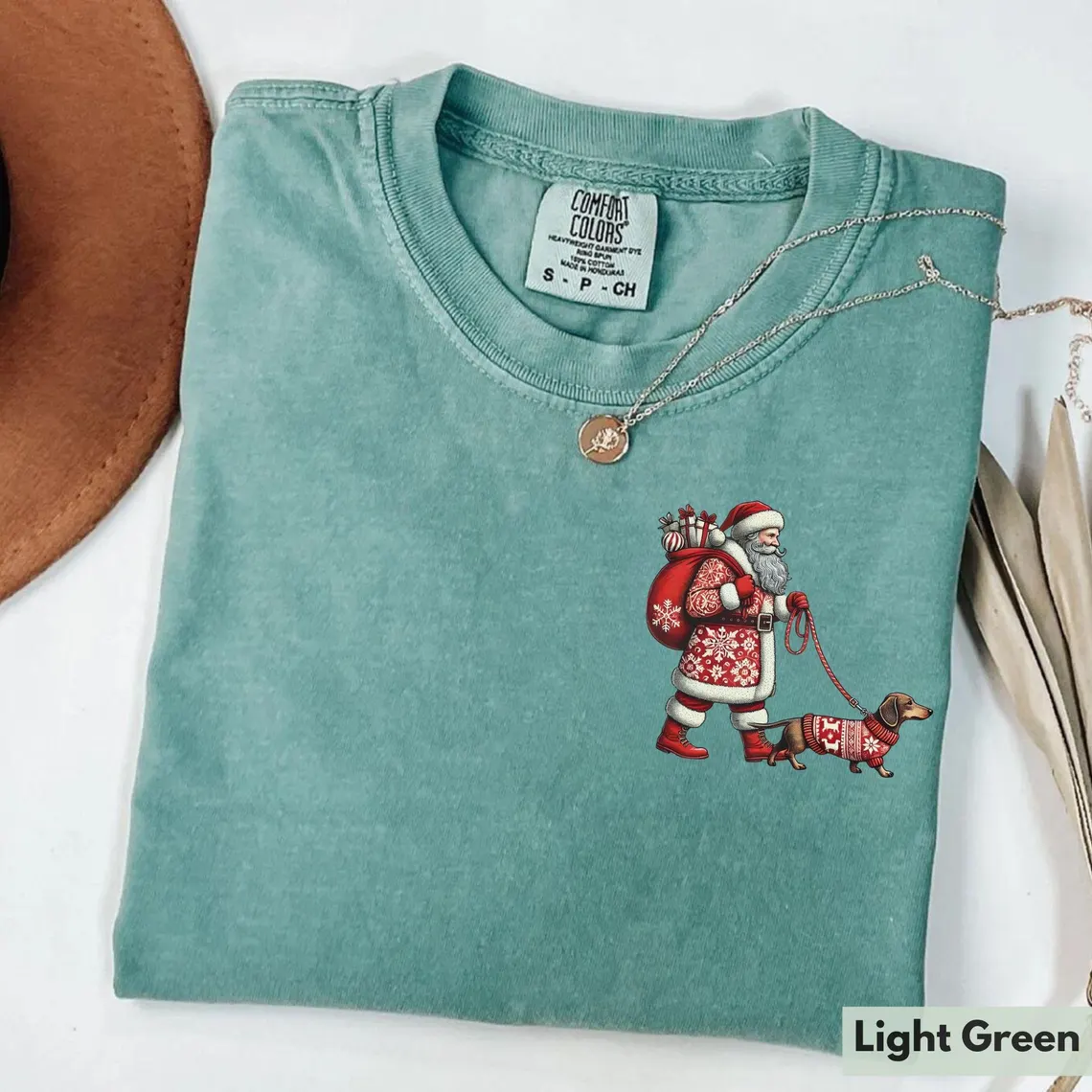 Santa and Dachshund T-Shirt