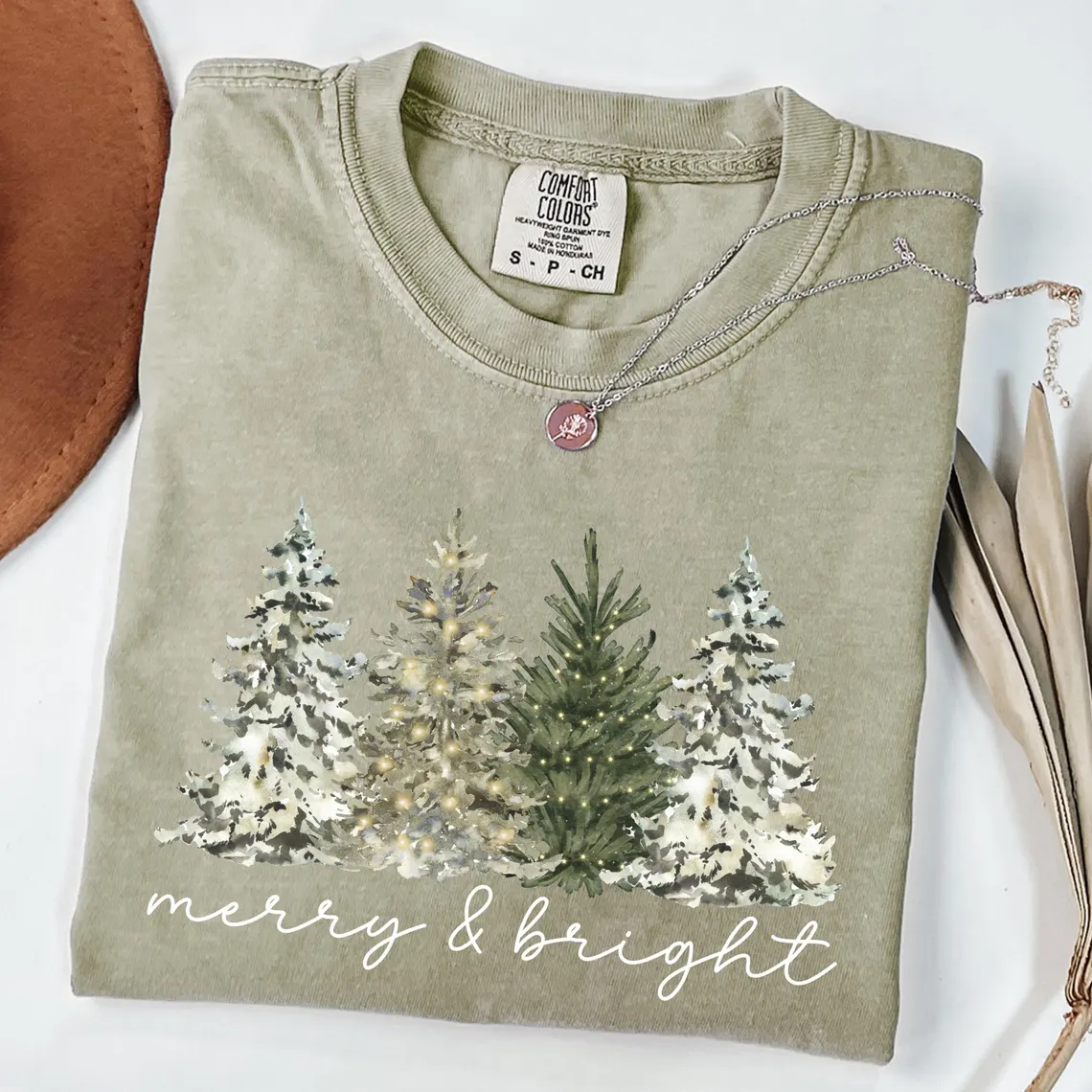 Comfort Colors Happy Bright Christmas Tree T-Shirt