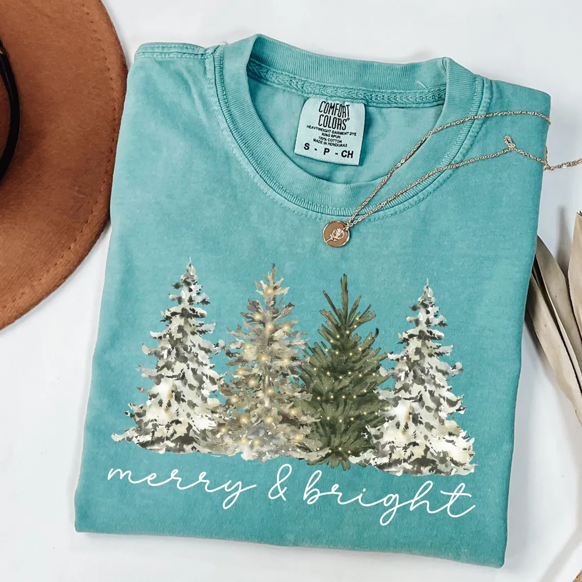 Comfort Colors Happy Bright Christmas Tree T-Shirt