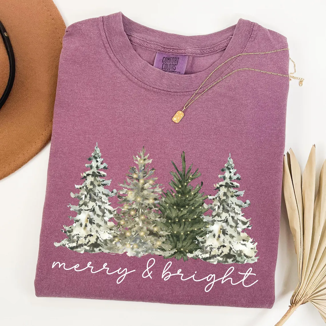 Comfort Colors Happy Bright Christmas Tree T-Shirt