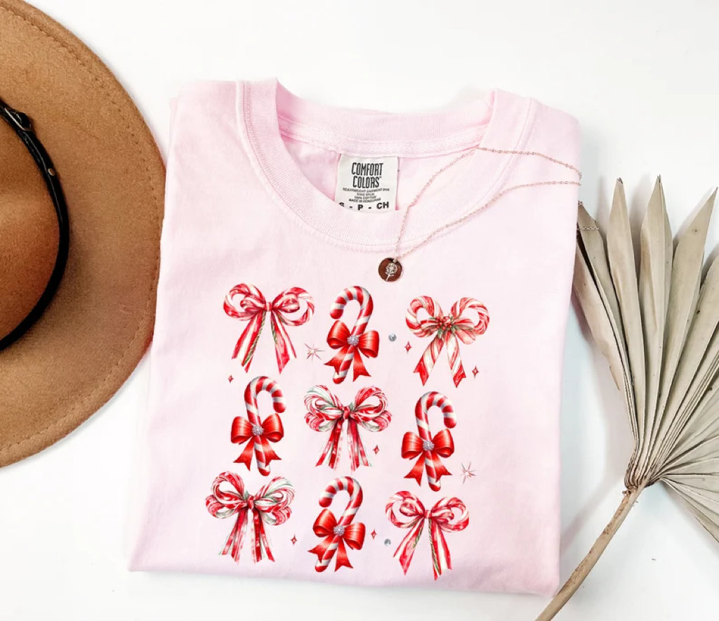 Comfort Colors Christmas Candy Cane T-Shirt