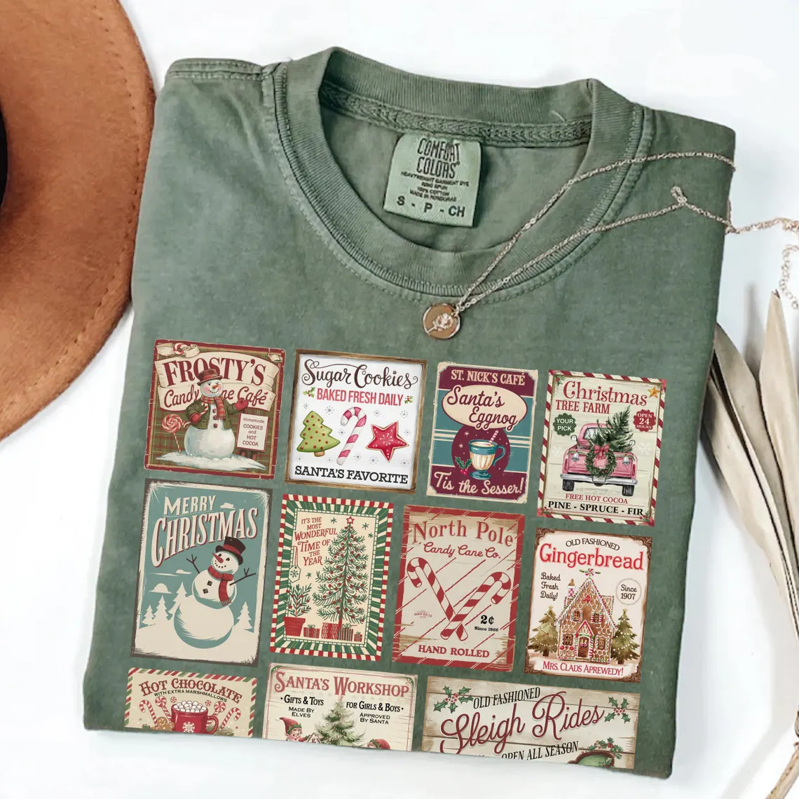 Comfort Colors Vintage Christmas T-shirt