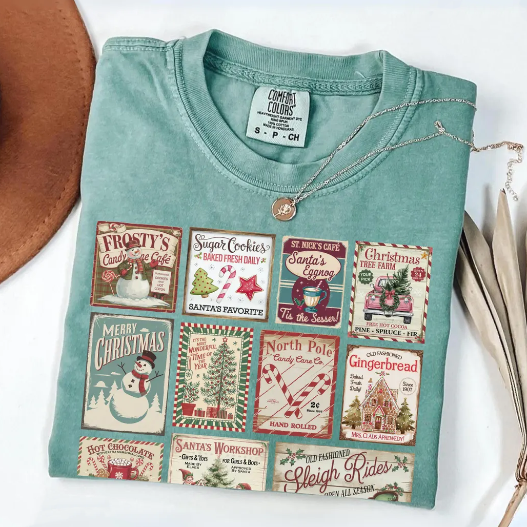Comfort Colors Vintage Christmas T-shirt