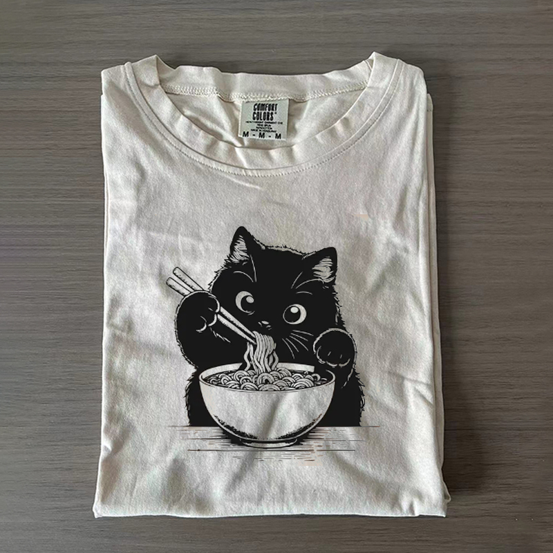 Funny Noodle Cat T-shirt