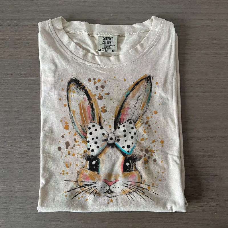 Vintage Funny Bunny Easter T-shirt