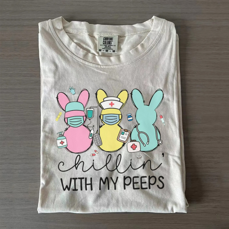 Vintage Funny Bunny Easter T-shirt