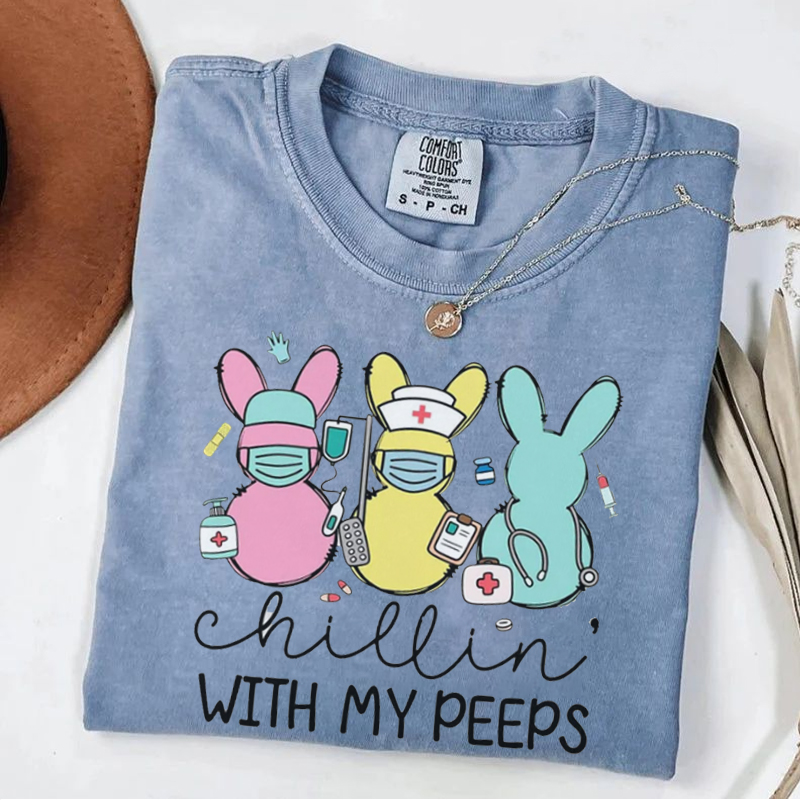 Vintage Funny Bunny Easter T-shirt