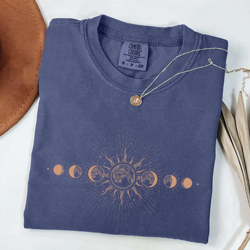Comfort Colors Sun and Moon Stars T-Shirt