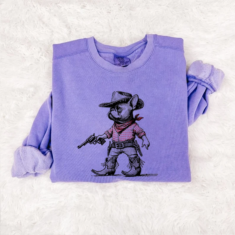 Funny French Bulldog Cowboy Sweatshirt