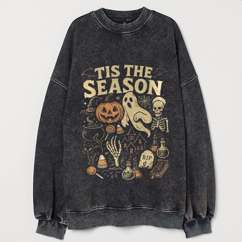 Vintage Tis The Season Halloween Sweatshirt