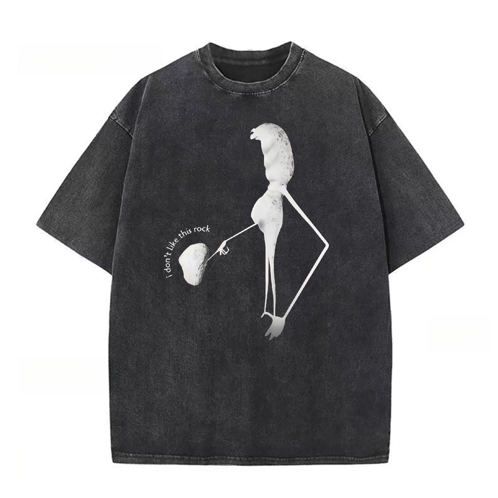 I Don't Like This Rock Washed T-shirt