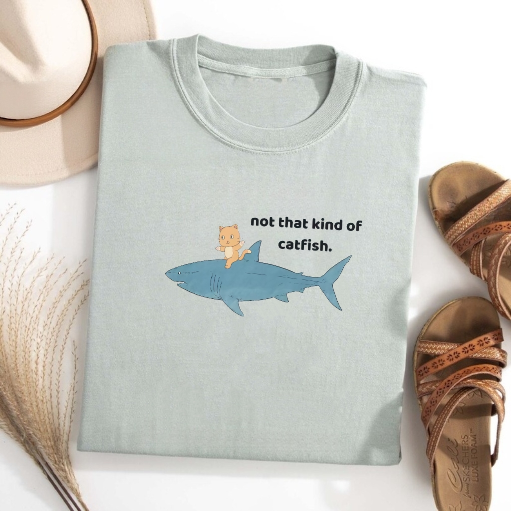 Cat Riding Shark T-Shirt