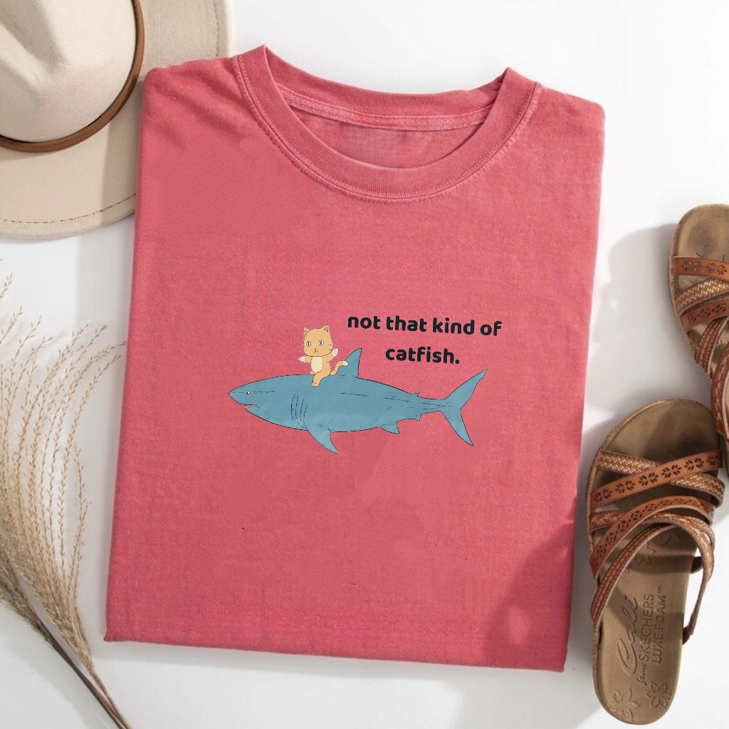 Cat Riding Shark T-Shirt
