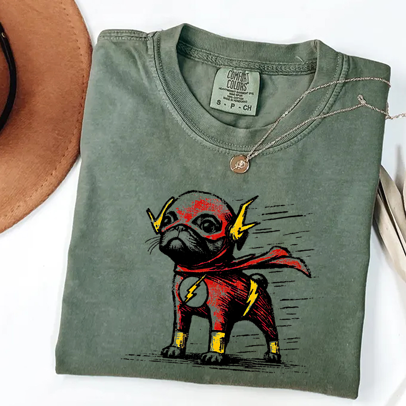 Funny Pug Superhero T-shirt