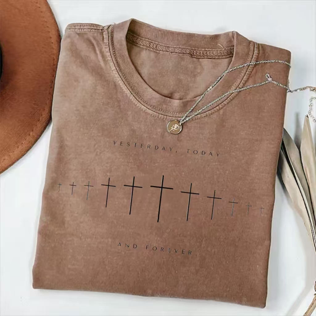 "Yesterday, Today And Forever" Cross Graphic T-shirt