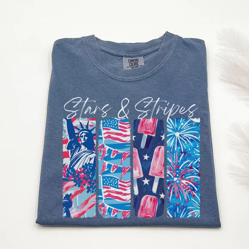 Preppy July 4th Comfort Colors T-shirt