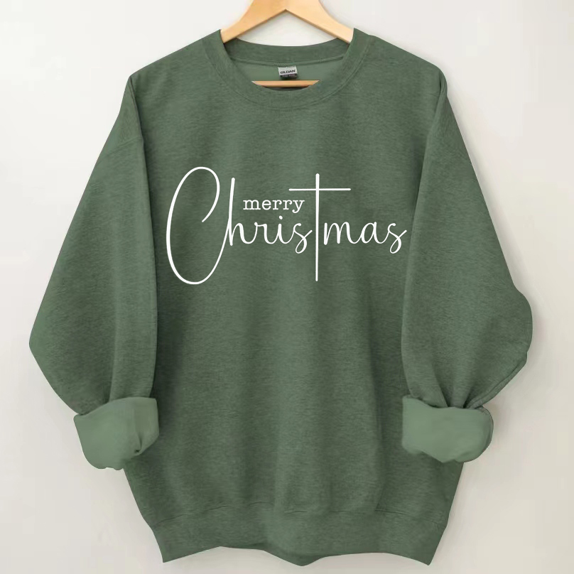 Merry CHRISTmas Sweatshirt-Lulueye