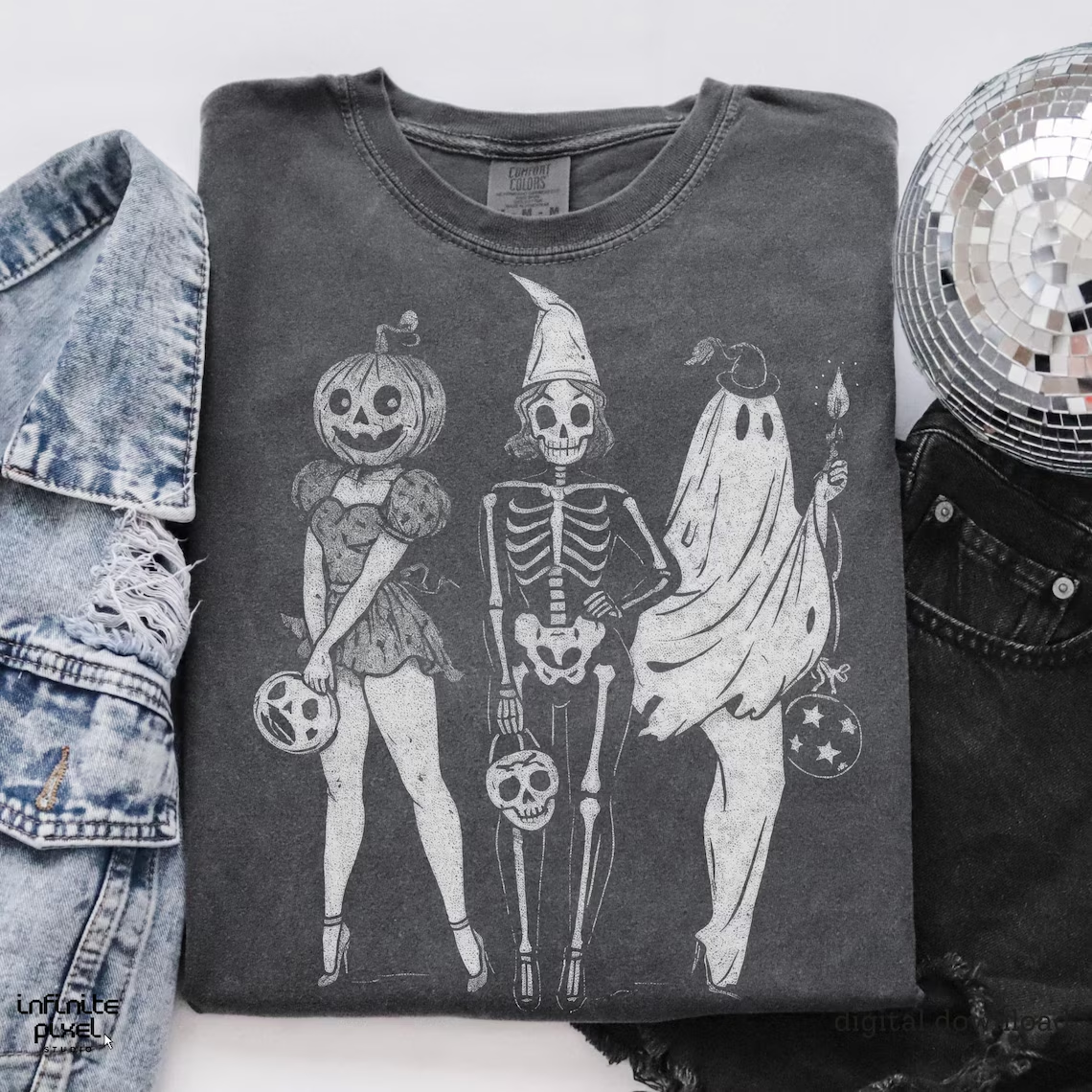Retro Halloween Spooky Girl Squad Shirt