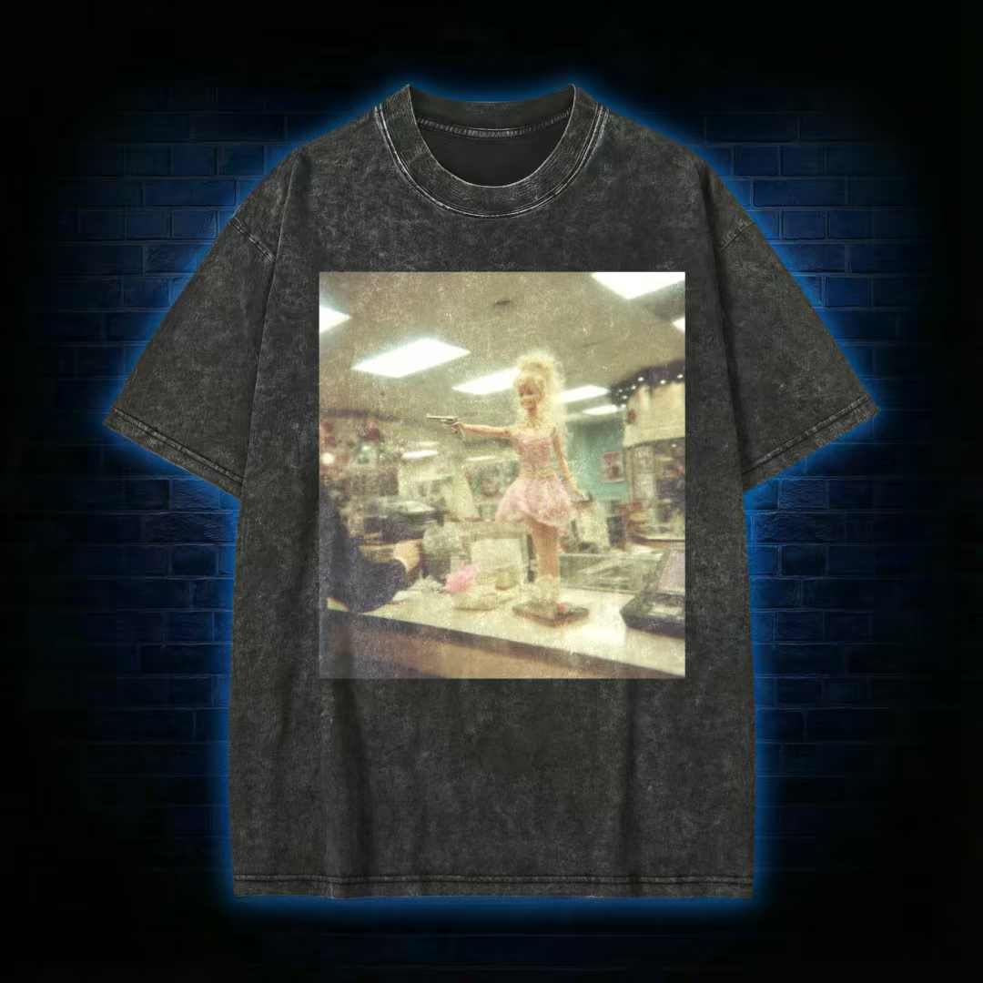 Barbie Robbery Meme Washed T-Shirt