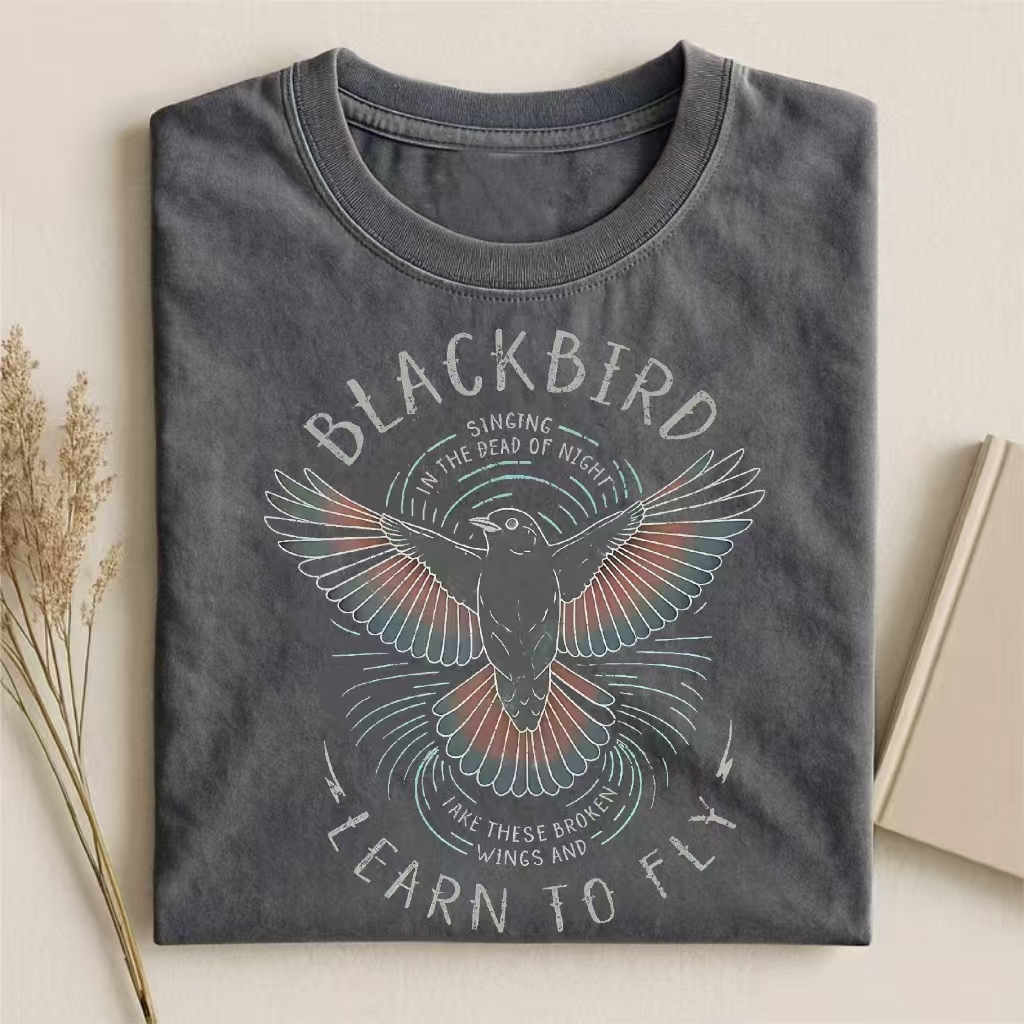 Blackbird Old School Rock Band T-shirt