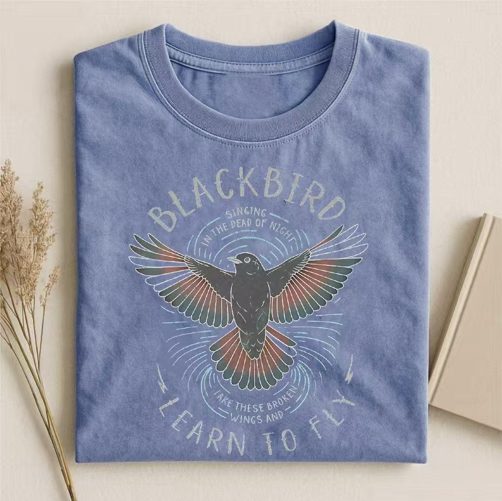 Blackbird Old School Rock Band T-shirt